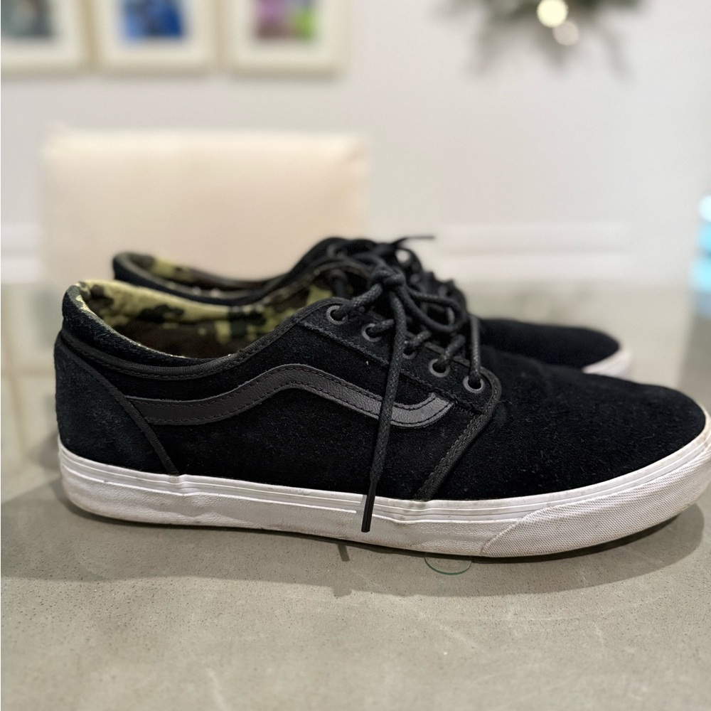 Vans men’s black camouflage size 12